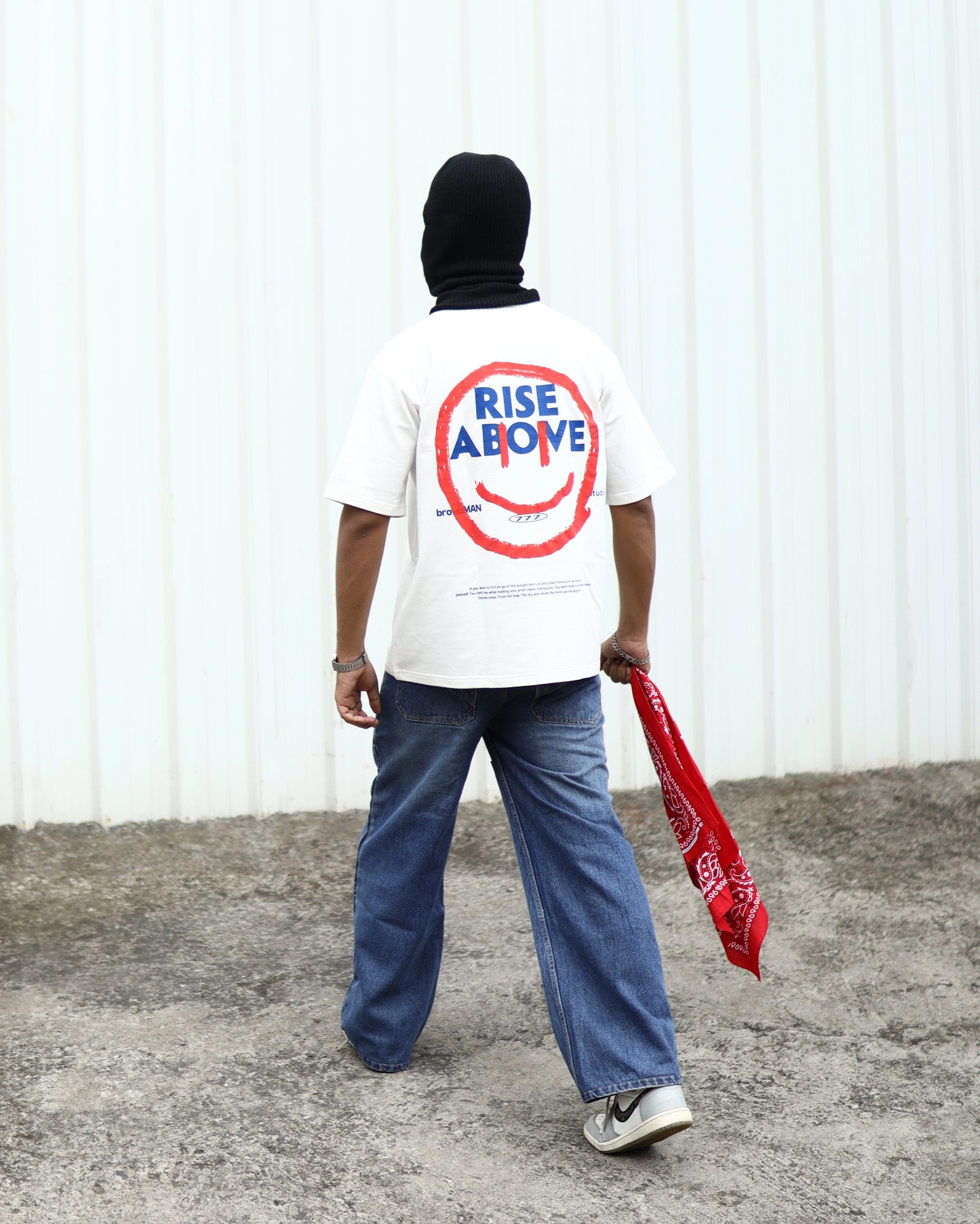 RISE ABOVE WHITE T-SHIRT