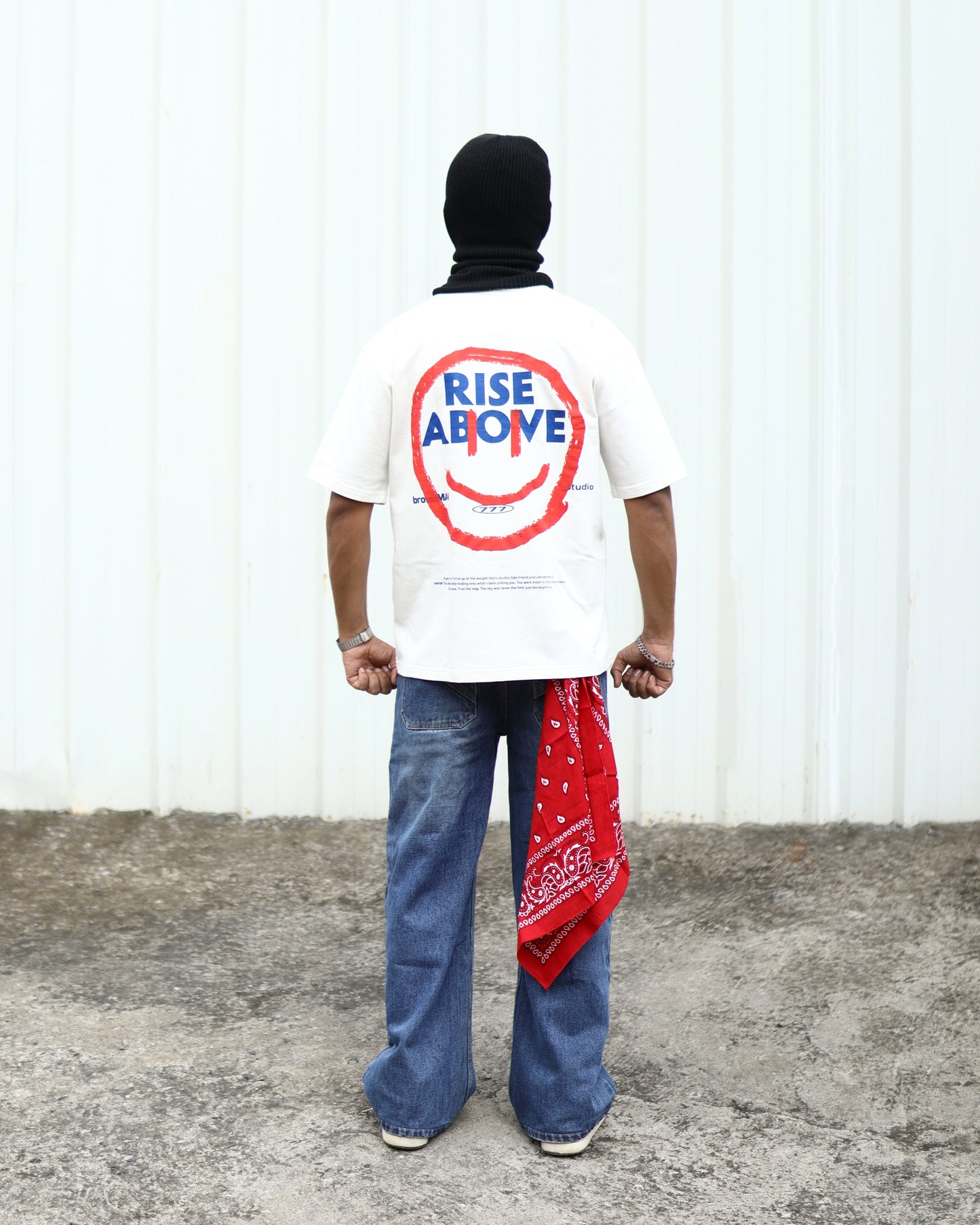 RISE ABOVE WHITE T-SHIRT