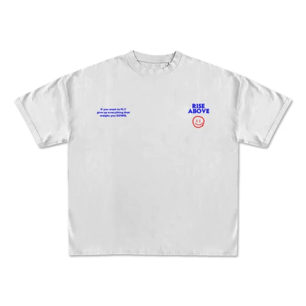 RISE ABOVE WHITE T-SHIRT - Image 2