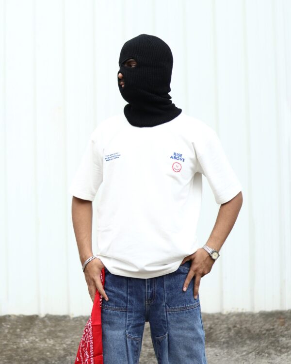 RISE ABOVE WHITE T-SHIRT - Image 4